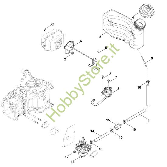 Picture of G - Carburatore, condotto carburante XT-6 (XT149-0213)
